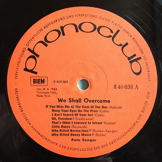 Image of Vinyl We Shall Over Come by Pete Seeger